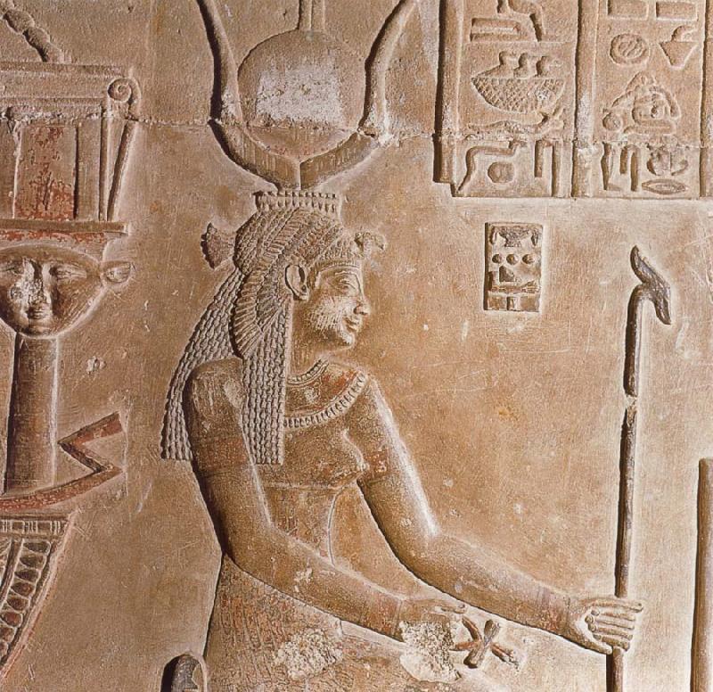 unknow artist Kleopatra VII. ,Relief,Dendera,Agypten oil painting image